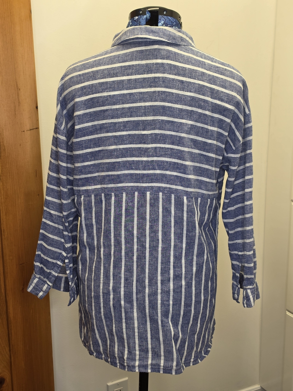 beachlunchlounge Navy and White Striped Tunic Shirt - Picture 3 of 7